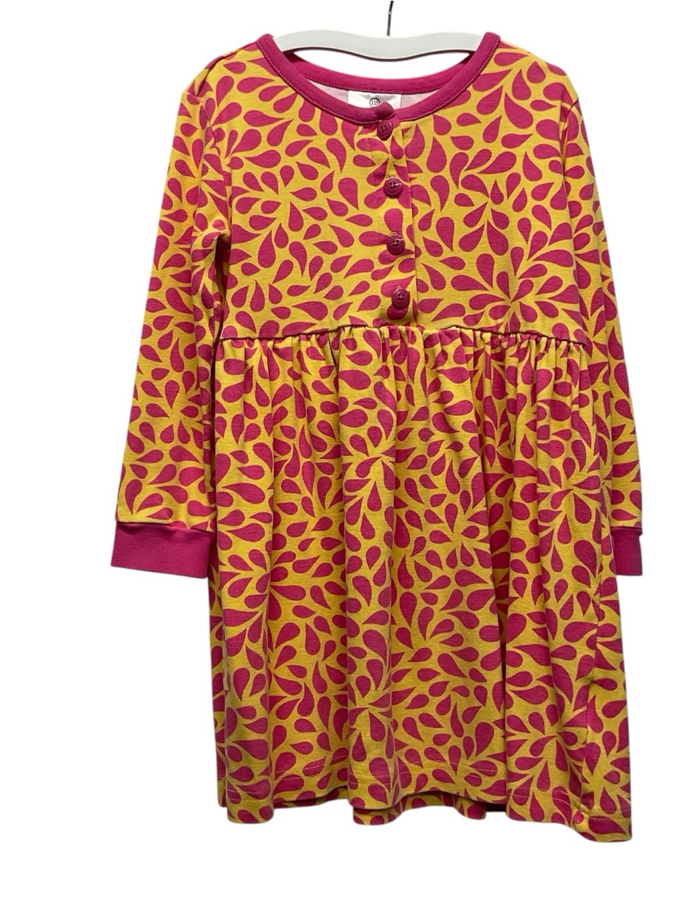 Hanna Andersson Floral
play Dress Size 110(4-5)Long Sleeve 100% Cotton